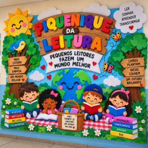 📚🧺 PAINEL PIQUENIQUE DA LEITURA 🌳❤️