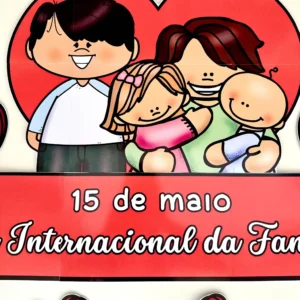 Decoração de porta Dia da Família.